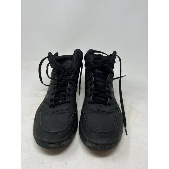 adidas Hoops 3.0 High Sneakers Basket Gym Leather Black Mens 12 Model GV6683 - Picture 1 of 8
